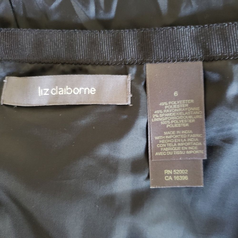 Liz Claiborne Black Long Skirt Size 6 - Picture 3 of 4
